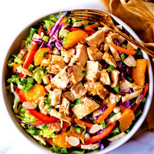 1 Salad Sesame With Chicken Salad With Asian Dressing