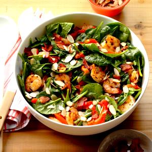 1 salad Warm Spinach Salad with Shrimp