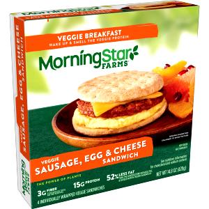 1 sandwich (105 g) Veggie Sausage, Egg & Cheese Sandwich