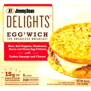 1 sandwich (11.8 oz) Sausage and Pepper Frittata on Asiago Cheese Squagel