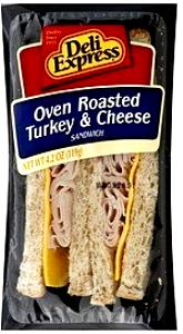 1 sandwich (119 g) Oven Roasted Turkey & Cheese Sandwich