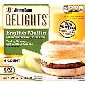 1 sandwich (127 g) Turkey Sausage English Muffin