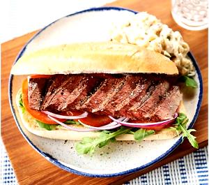 1 sandwich (13 oz) Steak & White Cheddar Panini