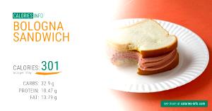 1 sandwich (142 g) Bologna & Cheese Sandwich