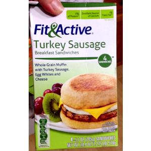 1 sandwich (145 g) Fit Breakfast Turkey Sausage Breakfast Sandwich