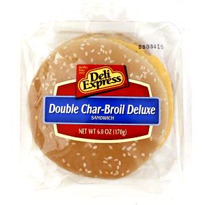 1 sandwich (170 g) Double Char-Broil Deluxe