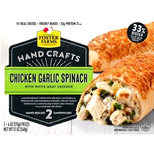 1 sandwich (170 g) Hand Crafts Chicken Garlic Spinach