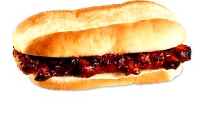 1 sandwich (184 g) BBQ Pork Rib Sandwich