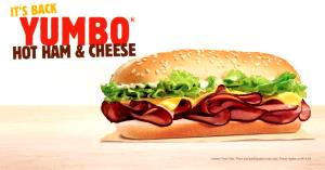 1 sandwich (196 g) YUMBO Hot Ham & Cheese Sandwich