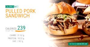 1 sandwich (245 g) Pulled Pork Sammy