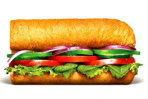 1 sandwich (267 g) Fresh Veggie D