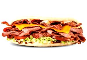 1 sandwich (287 g) Brisket Bacon Flatbread