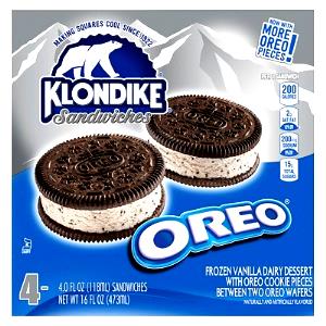 1 sandwich (3 oz) Oreo Ice Cream Sandwiches