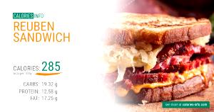 1 sandwich (308 g) Reuben Sandwich