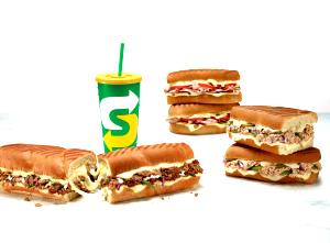 1 sandwich (330 g) 6" Double Subway Melt (with Cheese)