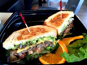 1 sandwich (341 g) Santa Barbara Style Charburger on Seeded Bun