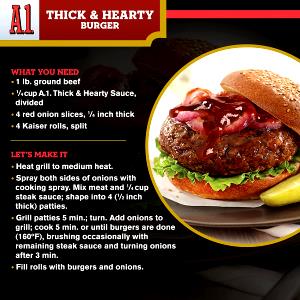 1 sandwich (360 g) A.1. Thick & Hearty Burger