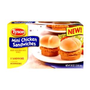 1 sandwich (59 g) Mini Chicken Sandwiches