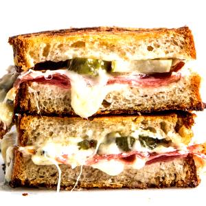 1 sandwich (6 oz) Cafe Menu with Salami Sandwich
