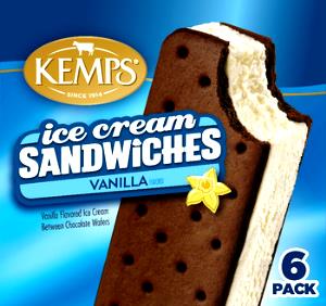 1 sandwich (60 g) Vanilla Flavored Ice Cream Sandwiches