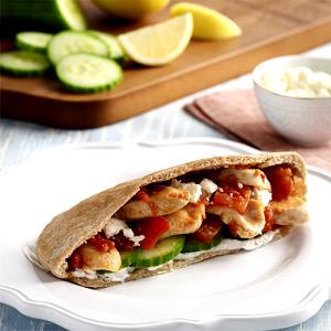 1 sandwich (7 oz) Vegetarian Chicken Pita Sandwich