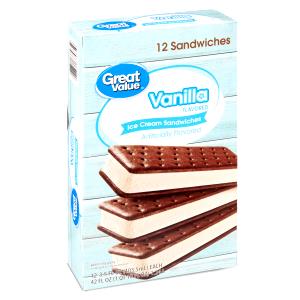 1 sandwich (71 g) Low Fat Ice Cream Sandwiches - Vanilla Chocolate Combo