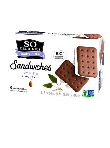1 sandwich (72 g) Purely Decadent Vanilla Mania Dairy Free Sandwich