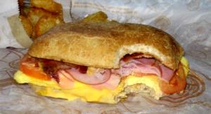 1 sandwich BK Breakfast Ciabatta Club Sandwich