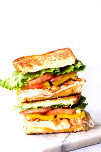 1 sandwich Breaded Chicken Club Sandwich