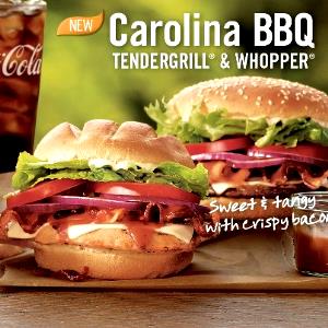1 sandwich Carolina BBQ Whopper