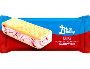 1 Sandwich Ice Cream Sandwich, Double Strawberry, Big