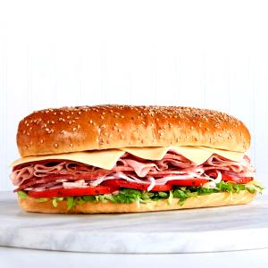 1 sandwich Cheeseburger Hoagie Sandwich