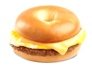 1 Sandwich Egg, Cheese & Sausage / Plain Bagel