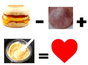 1 sandwich Egg McMuffin (No Meat)