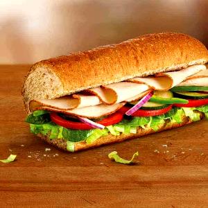 1 Sandwich Footlong Turkey Breast Jared Low Fat Footlong Sandwiches