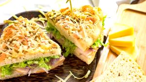 1 Sandwich Full Sierra Turkey On Focaccia With Asiago Cheese Cafe Sandwich