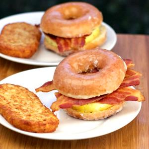 1 sandwich Glazed Donut Breakfast Sandwich