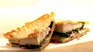 1 sandwich Grilled Chicken Florentine Panini