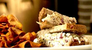 1 Sandwich Half Chicken Salad On Sesame Semolina Cafe Sandwich
