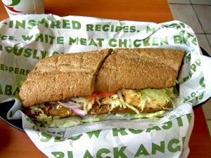 1 sandwich Honey Bourbon Chicken on Wheat Bread (No Dressing) (Small)