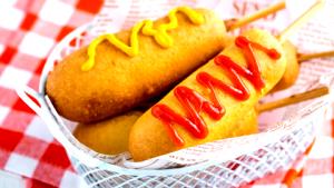 1 Sandwich Hotdog W/Cornflour Coating (Corndog)