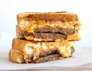 1 sandwich Sausage Grilled Cheese Breakfast Sandwich
