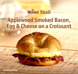 1 sandwich Sizzli Croissant Bacon, Egg & Cheese
