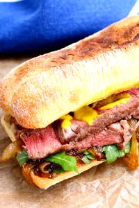 1 Sandwich Steak Thinly Sliced Beef Sandwich Steak