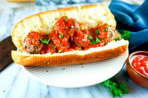 1 sandwich Stuffed Meatball Sandwich