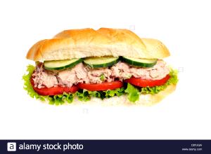 1 Sandwich Tuna Salad Submarine Sandwich with Lettuce and Tomato