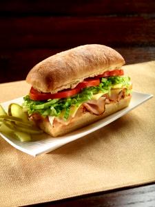 1 sandwich Turkey Cheddar Bacon Ciabatta