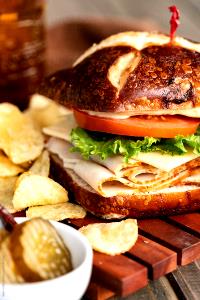 1 sandwich Turkey on Pretzel Bread