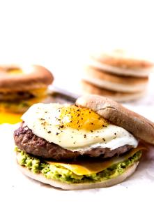 1 sandwich Turkey Sausage Bagel Thin