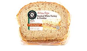 1 sanwich (14 oz) 8" Smoked Ham, Turkey, Smokey Cheddar
